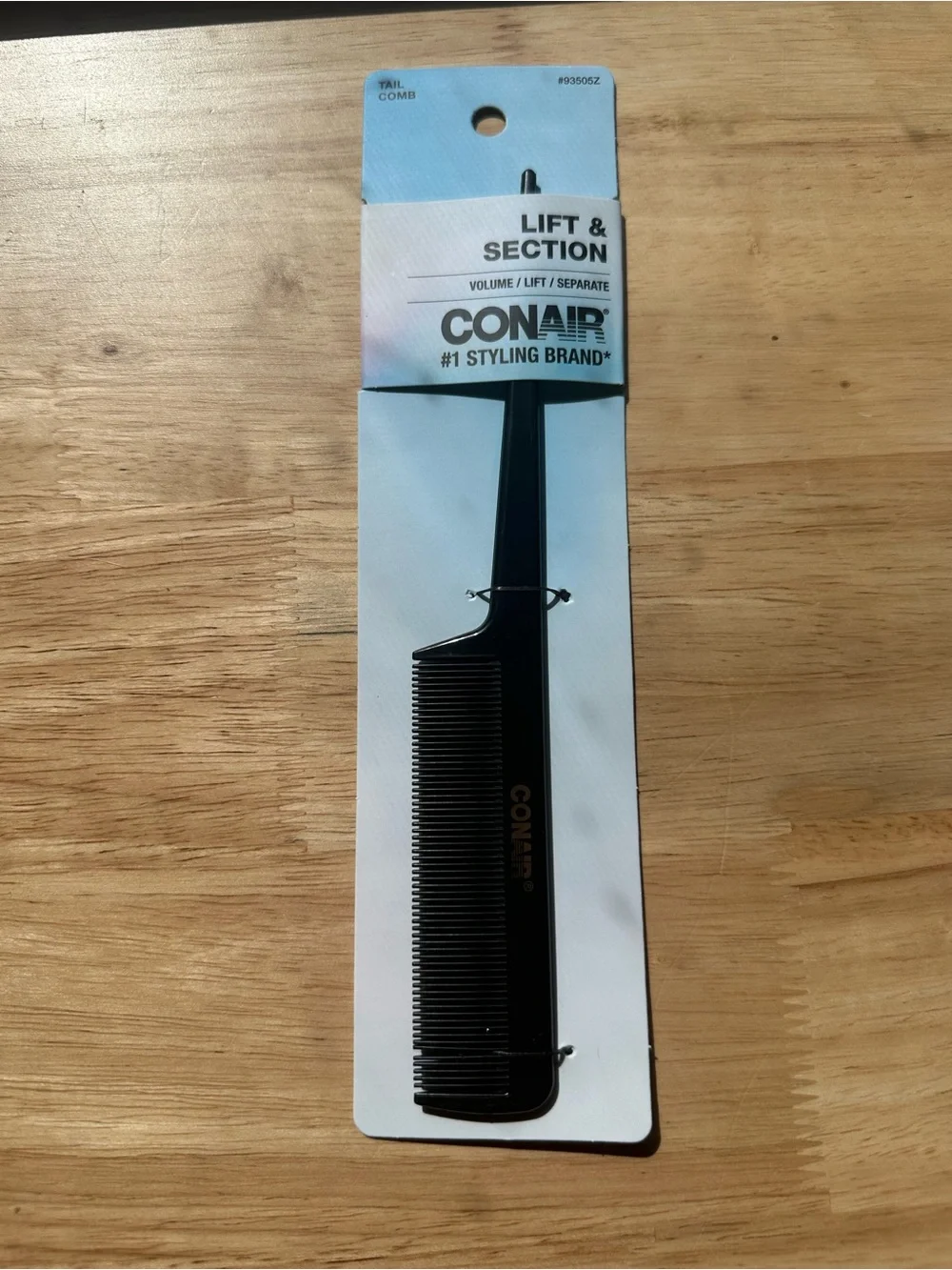 Conair Lift & Section Tail Comb - Black set of four